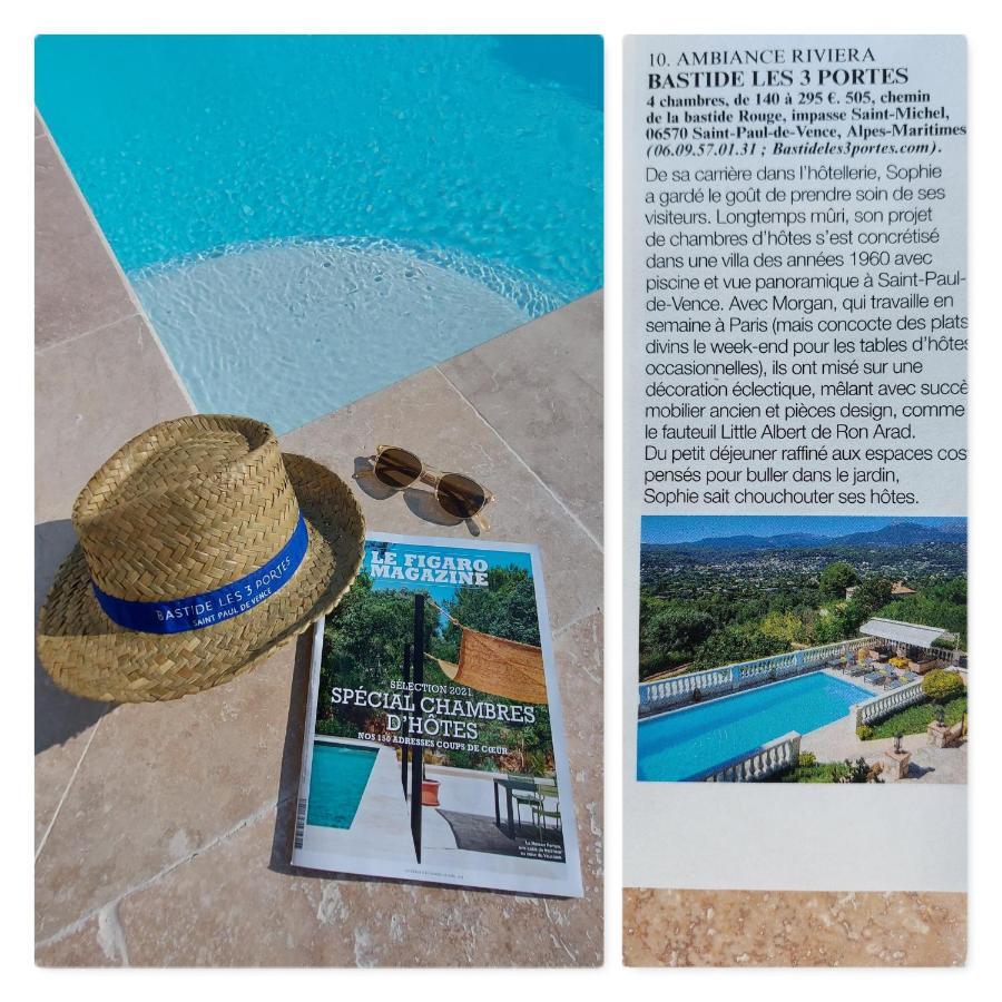 Bastide Les 3 Portes Saint-Paul-de-Vence Exteriér fotografie